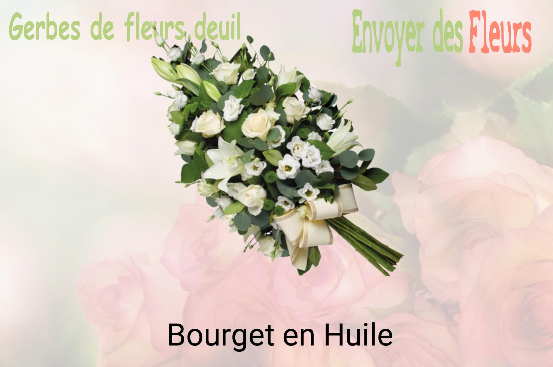 Gerbe de fleurs de deuil livrée à Bourget-en-Huile